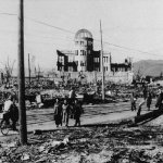 Die Ruinen von Hiroshima, nach dem Atombombenangriff durch die USA.